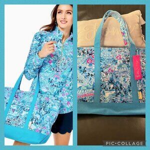 Lilly Pulitzer Mercato Tote Blue Peri Lilly Loves North Carolina